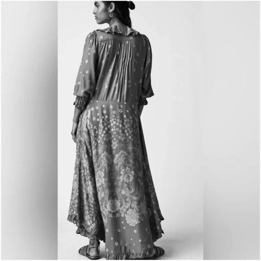 Free People Talsey Black Floral Maxi Dress Size X-Small - Picture 5 of 12